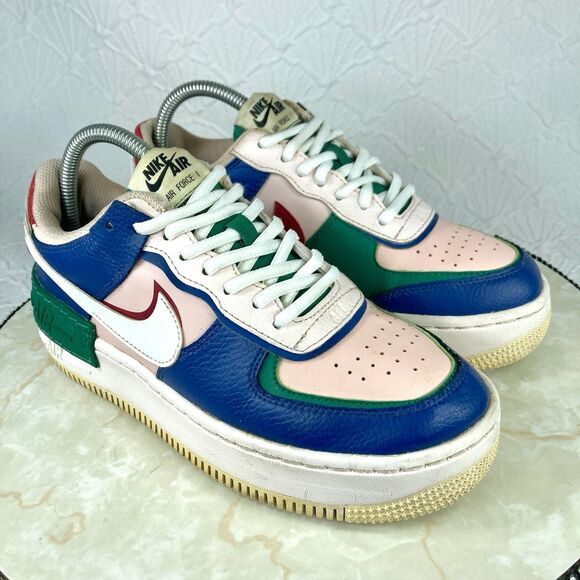 Nike Air Force 1 Sneakers Womens 7.5 Shadow Mystic Navy Athletic Streetwear Shoe - Picture 3 of 13